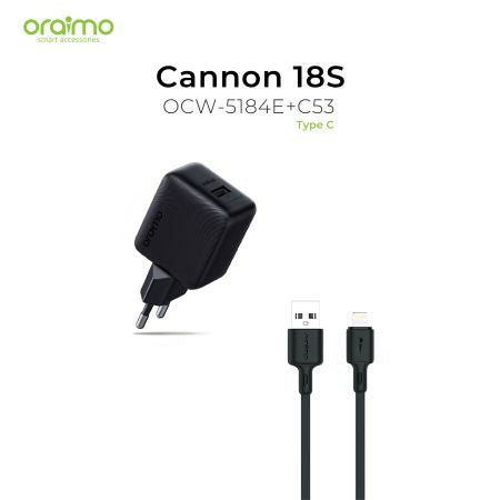 ORAIMO 18W RAPID CHARGE WITH TYPE C CABLE OCW-5184E+C53